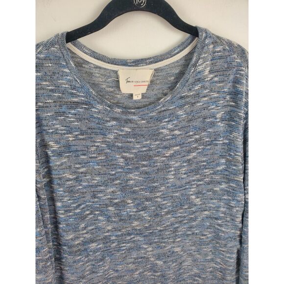 Two By Vince Camuto Blouse Small Womens Blue Long Sleeve Crew Neck Pullover Casu - Picture 3 of 6